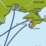 Крымская война 1853–1856 гг. Карта кампании 1854 г. в Крыму и на Черном море